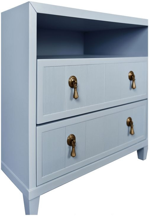 Corine Light Blue Rectangular Side Table