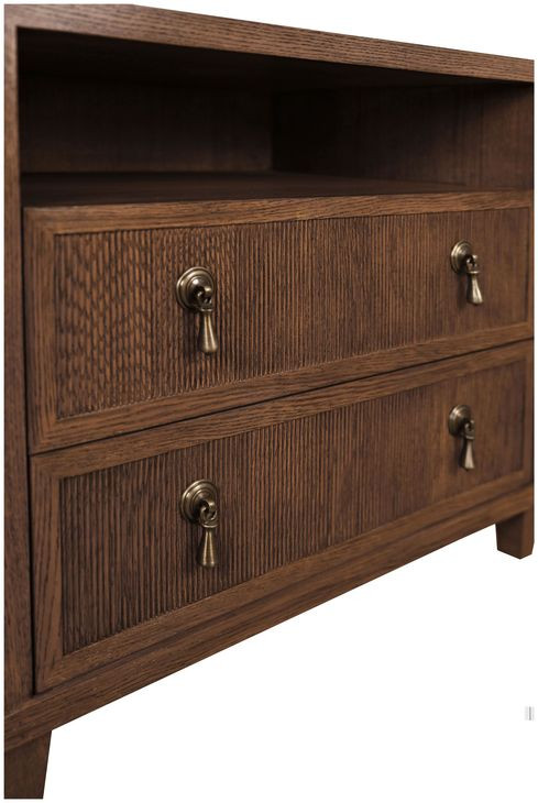 Corine Provincial Brown Oak Rectangular Side Table