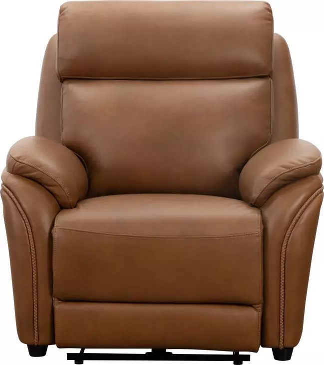 Corry Simon Saddle Leather Power Recliner with Power Lumbar and USB Charging