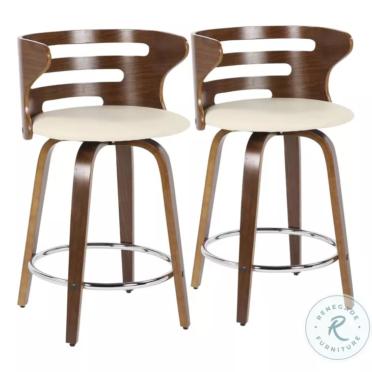 Cosi Cream Counter Height Stool Set Of 2