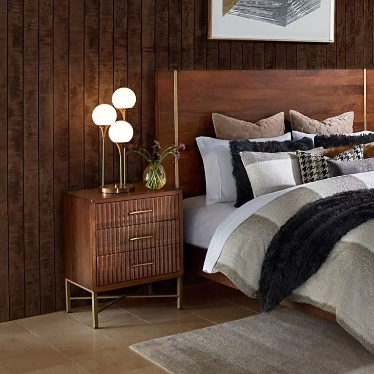 Manhattan Light Walnut 3 Drawer Nightstand