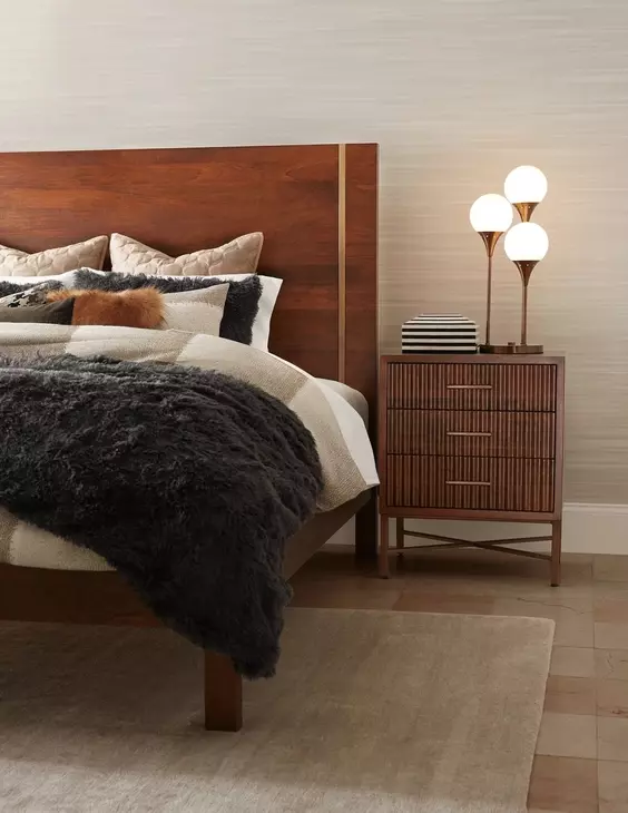 Manhattan Light Walnut 3 Drawer Nightstand
