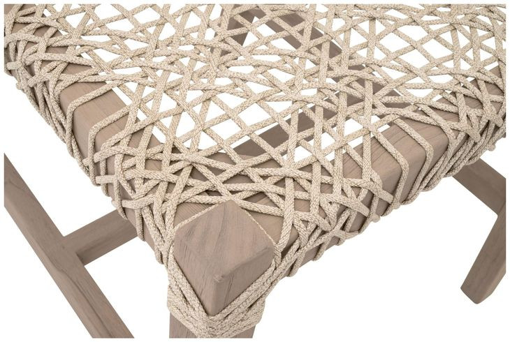 Costa Beige Performance Fabric Outdoor Dining Chair Set of 2