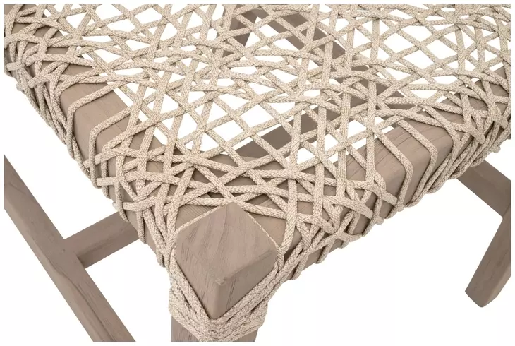 Costa Beige Performance Fabric Outdoor Dining Chair Set of 2