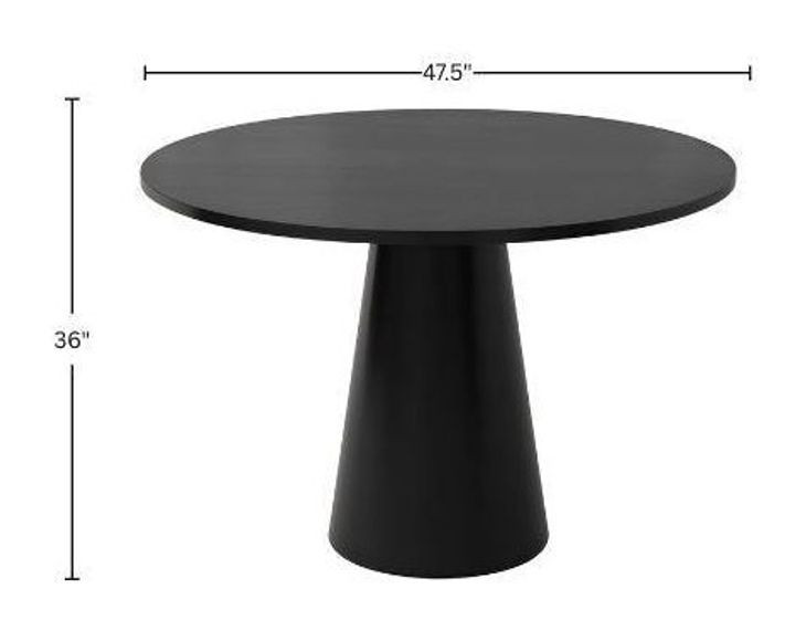 Cove Vintage Black 48" Round Counter Height Table