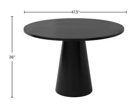 Cove Vintage Black 48" Round Counter Height Dining Table