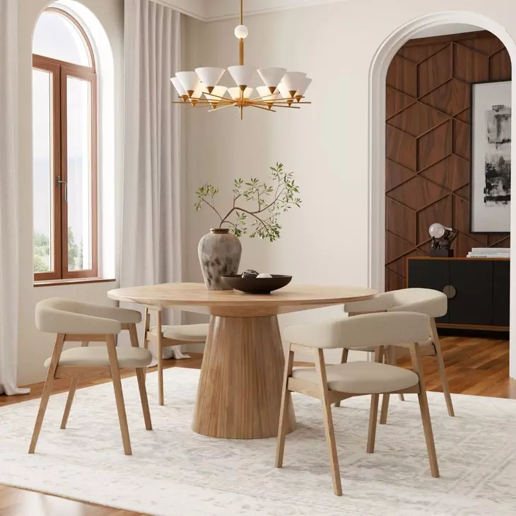 Cove Natural Round Dining Table Dining Room Set