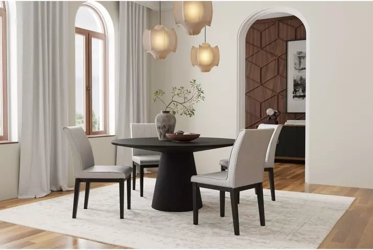 Cove Vintage Black 47" Round Dining Table