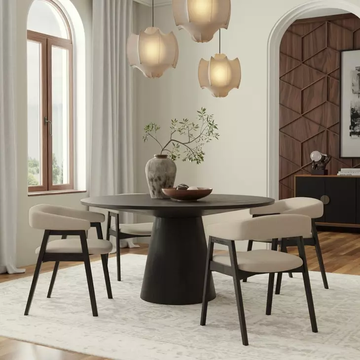 Cove Vintage Black 47" Round Dining Table