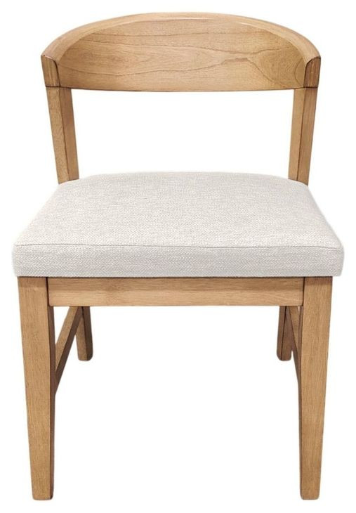 Cove White Upholstered Wood Back Side Chair Set of 2