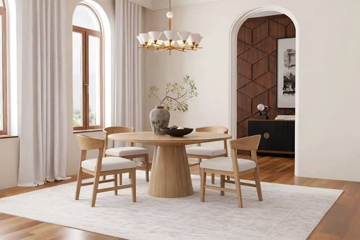 Cove White Upholstered Wood Back Side Chair Set of 2