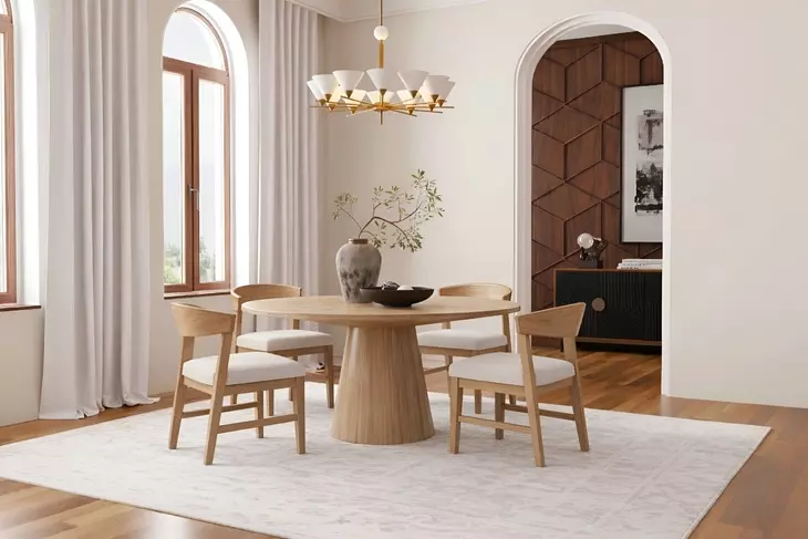 Cove White Upholstered Wood Back Side Chair Set of 2