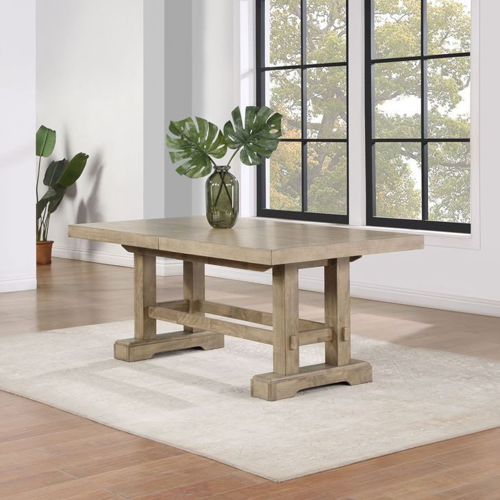 Napa Brown 72" Extendable Rectangular Dining Table