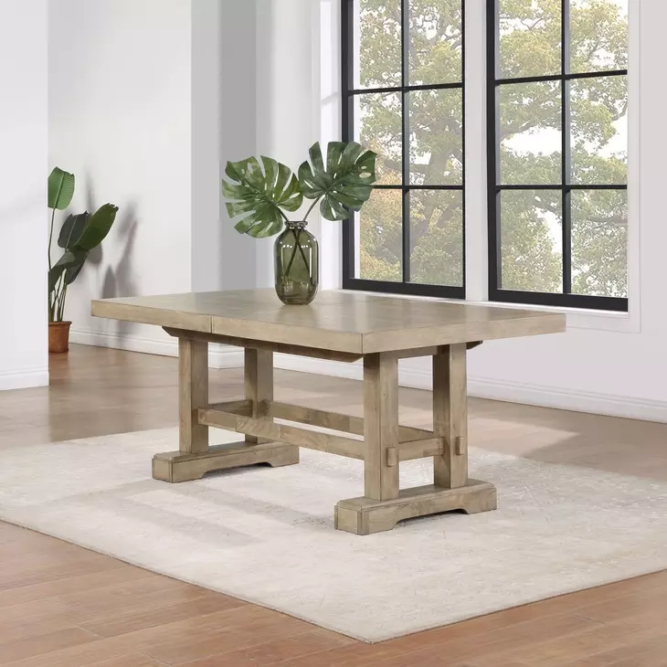 Napa Brown 72" Extendable Rectangular Dining Table