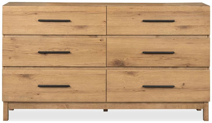 Davenport Rustic Caramel 6 Drawer Dresser