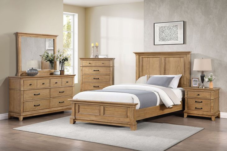 Sunstone Natural Full Panel Bed