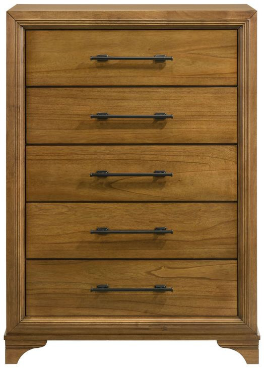 Talcott Honey 5 Drawer Chest