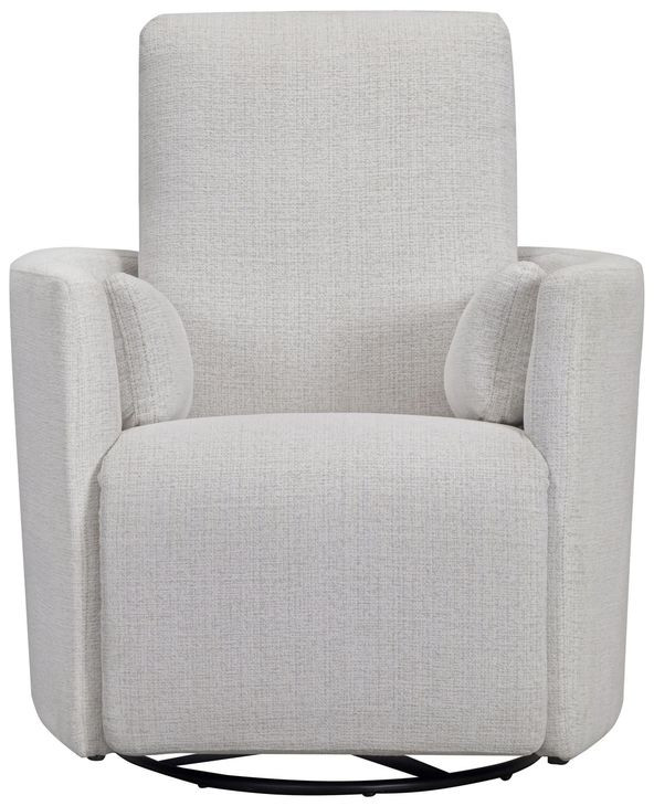 Trenton Acadia White Manual Swivel Glider Recliner with Pillows
