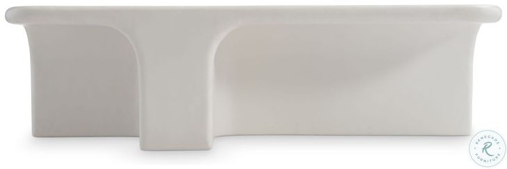 Lennox Chalky White Rectangular Outdoor Cocktail Table