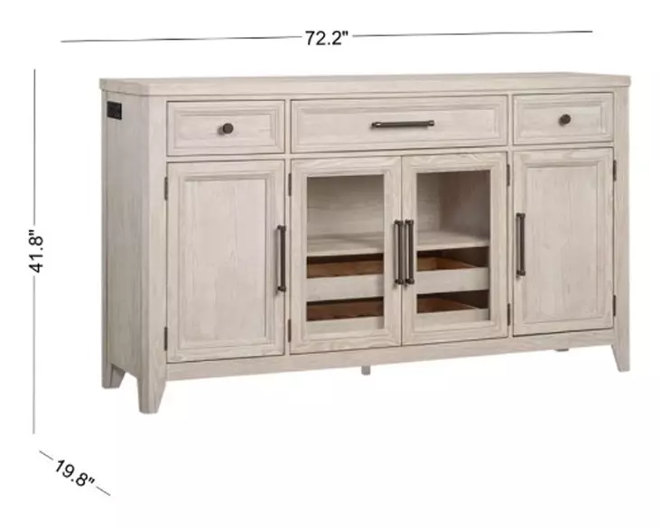 Carlson Washed Linen 4 Door Sideboard