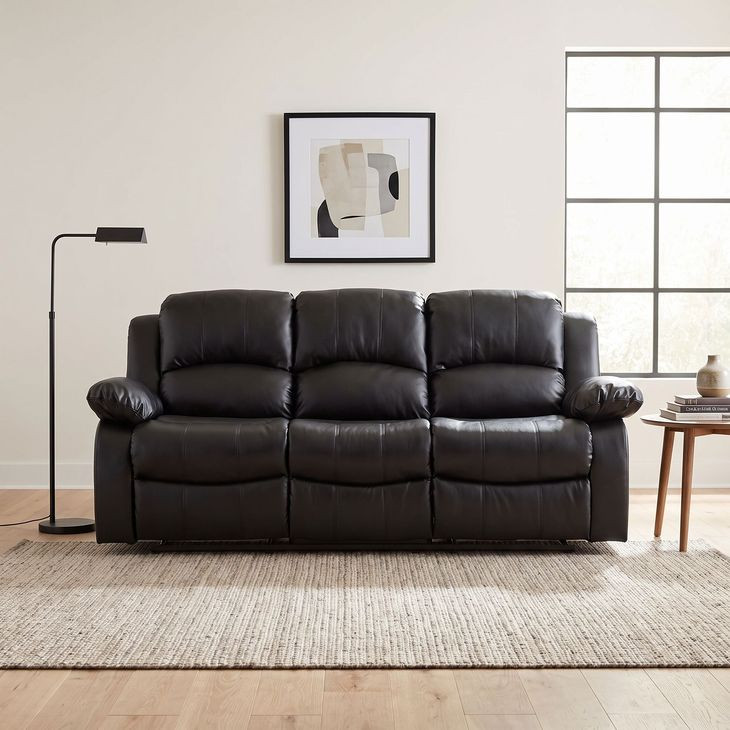Cranley Black 83" Double Reclining Sofa