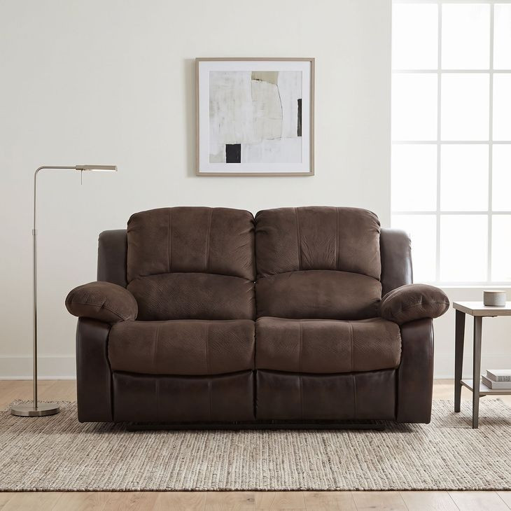 Cranley Dark Brown 63" Double Reclining Loveseat