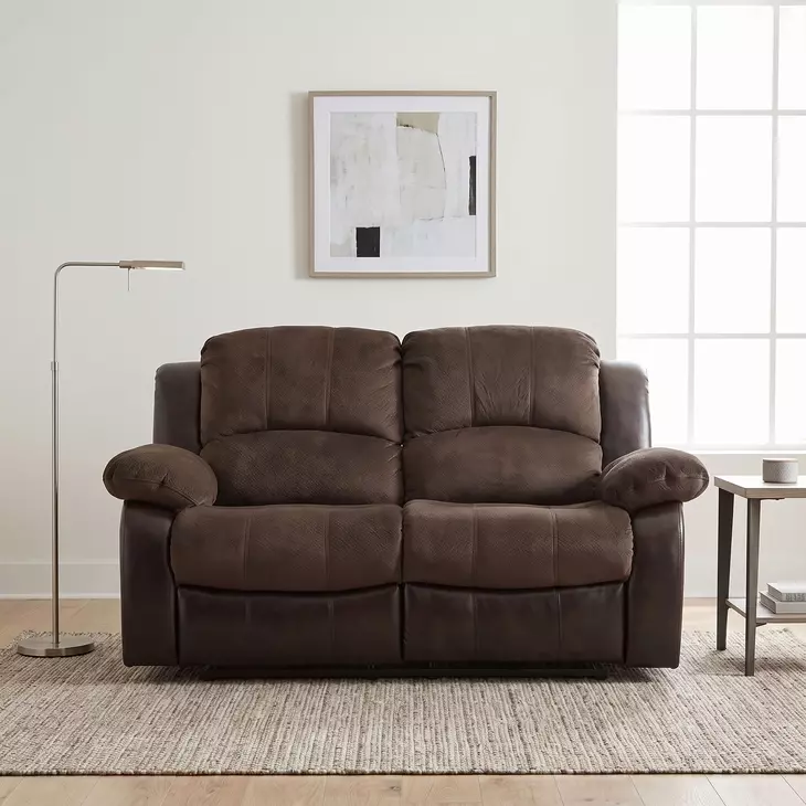Cranley Dark Brown 63" Double Reclining Loveseat