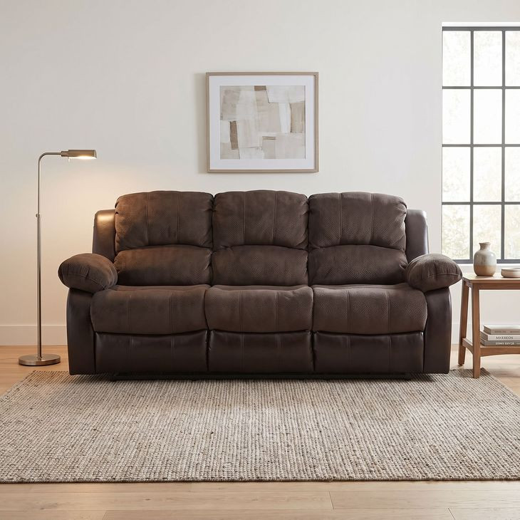 Cranley Dark Brown 83" Double Reclining Sofa
