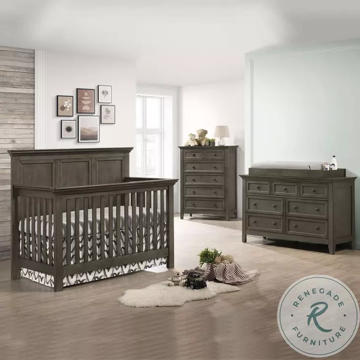 San Mateo Gray Convertible Standard Crib