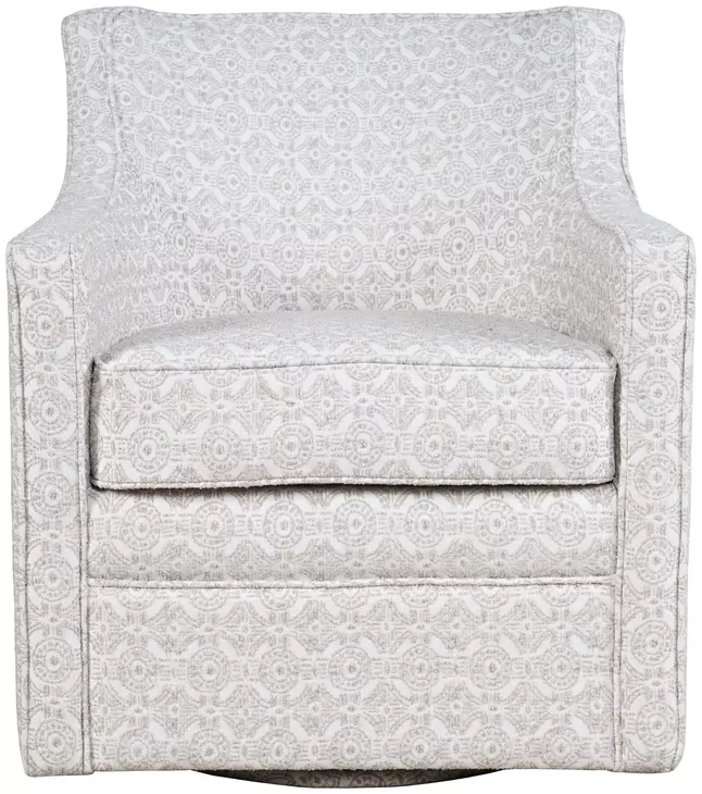 Barrett Beige Upholstered Swivel Accent Armchair