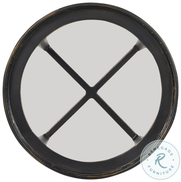 Logan Glass And Oil Rubbed Bronze Round Drink Table