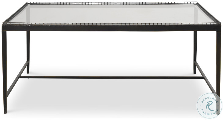 Logan Glass And Oil Rubbed Bronze Square Cocktail Table