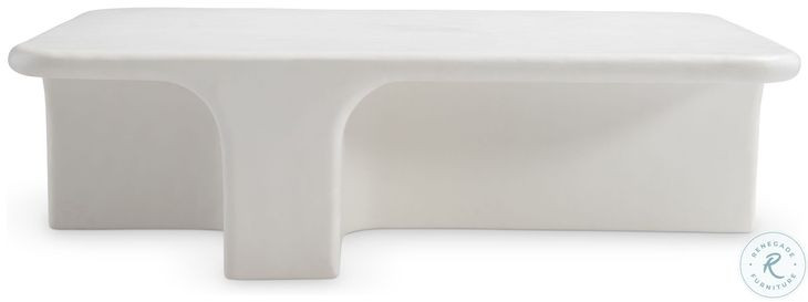 Lennox Chalky White Rectangular Outdoor Cocktail Table