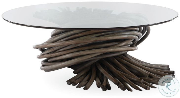 Knot Clear Glass And Grey Occasional Table Set