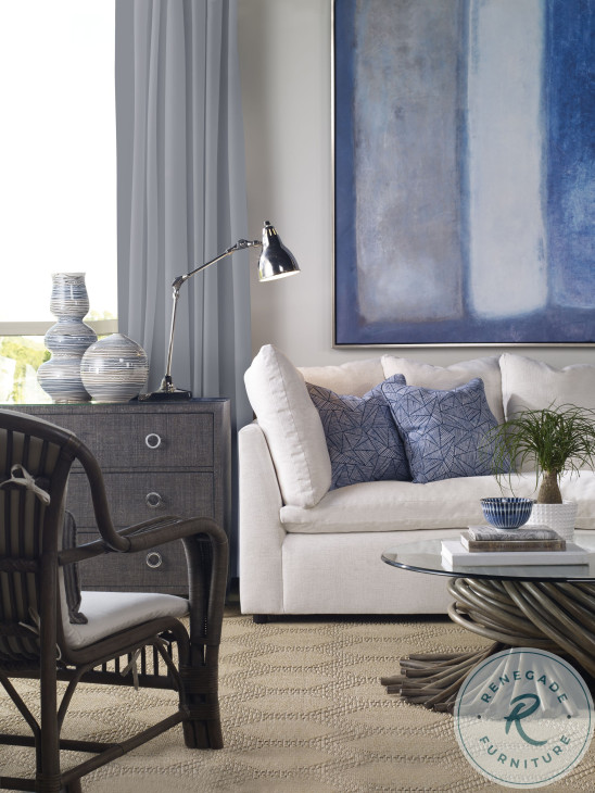 Knot Clear Glass And Grey Cocktail Table