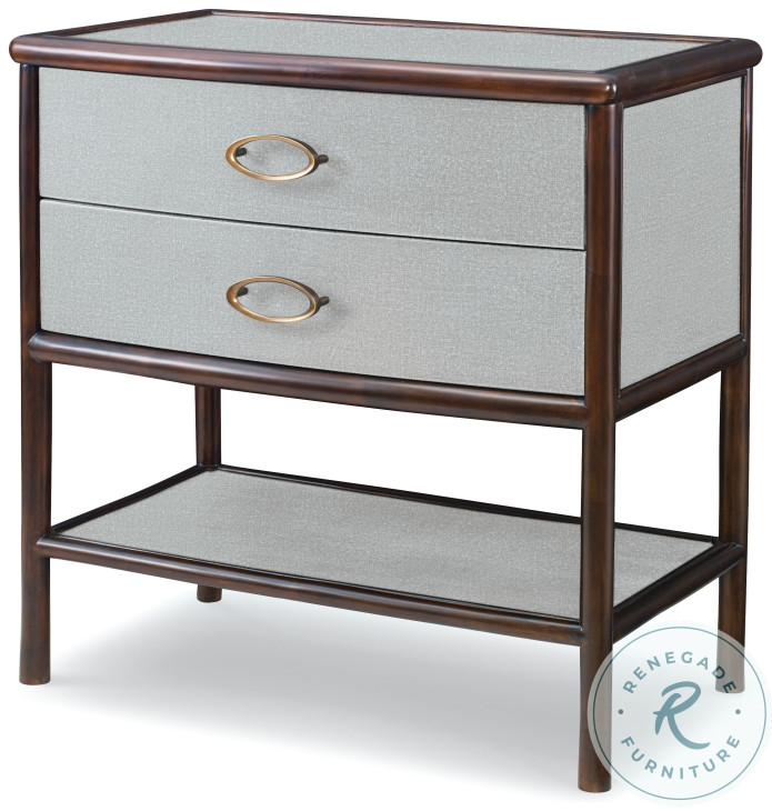 Canvas Dove Grey 2 Drawer Nightstand