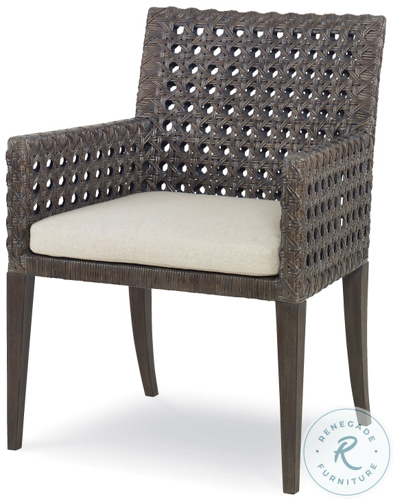 Litchfield Mink Grey And Flax Arm Chair