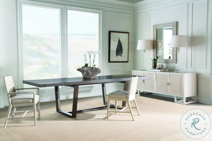 Hatteras Mink Grey 80" Extendable Rectangular Dining Table