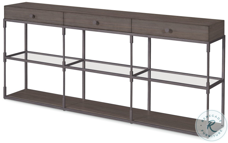 Westport Mink Grey And Bronze Triple Console Table