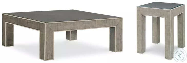 Newport French Grey And Peninsula Square Occasional Table Set