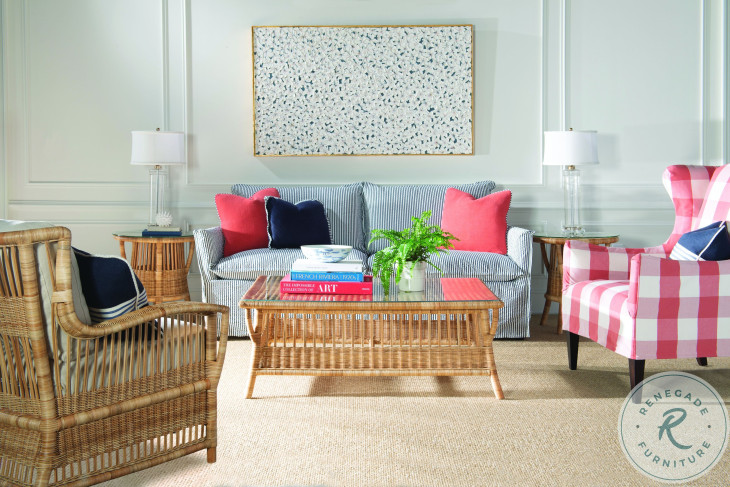 Breakers Natural Rattan End Table