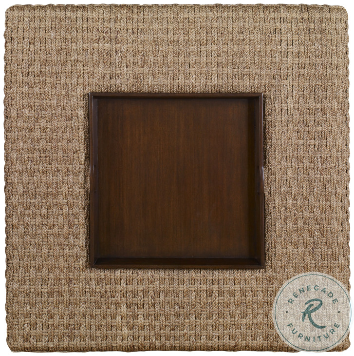 Havana Abaca Rope And Dark Brown Cocktail Table