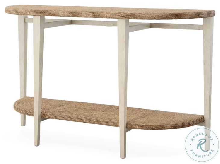Wiley Woven Natural And Off White Console Table