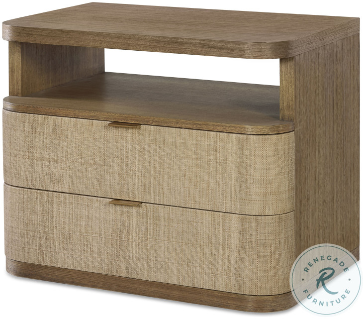 Cruz Warm Natural 2 Drawer Nightstand