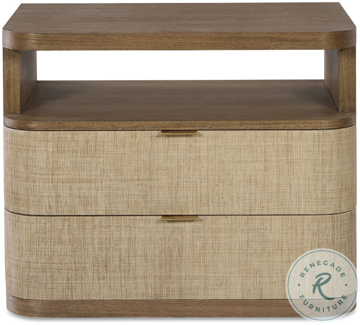 Cruz Warm Natural 2 Drawer Nightstand