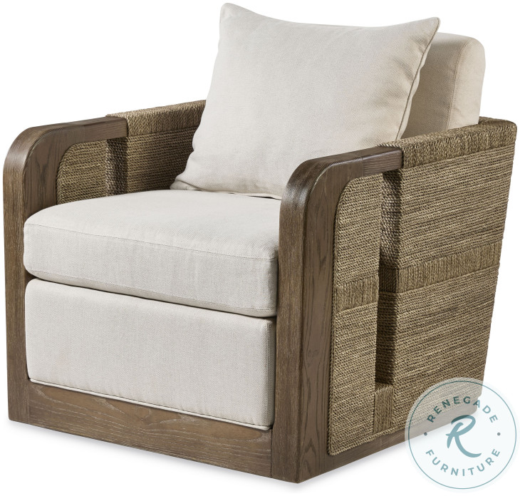 Tessuto Triza And Beige Swivel Lounge Chair