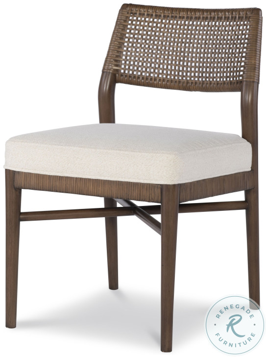 Caribe Triza And Flax Upholstery Dining Side Chair