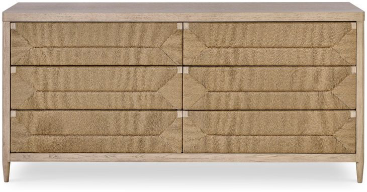 Palmetto Beige and Brown 6 Drawer Dresser