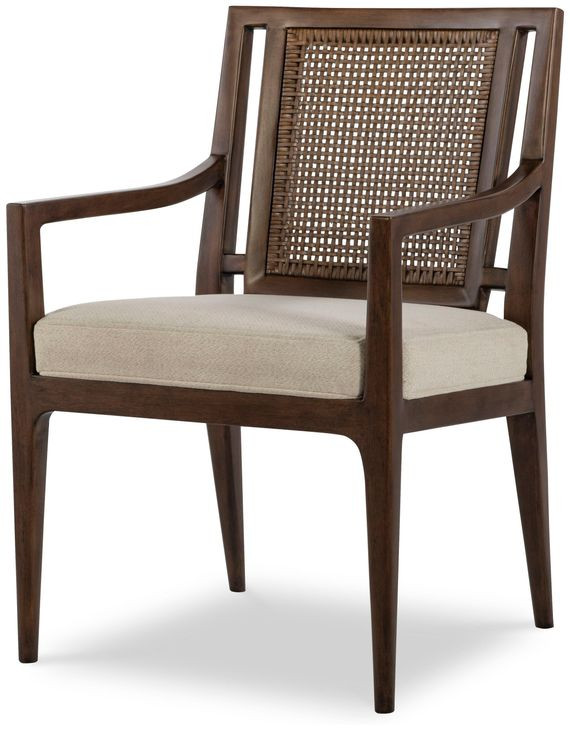 Graham Triza Upholstered Beige Dining Arm Chair