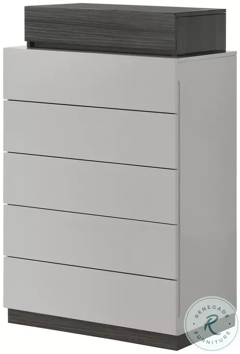 Cube High Gloss Light And Dark Zebra Gray Chest